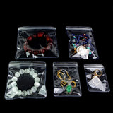 100Pcs PVC Jewelry Zip Lock Bag Transparent Plastic DIY Rings Storage