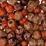 100Pcs Painted Drum Barrel Wood Beads for Jewelry Making Hair Accessories