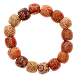 100Pcs Painted Drum Barrel Wood Beads for Jewelry Making Hair Accessories