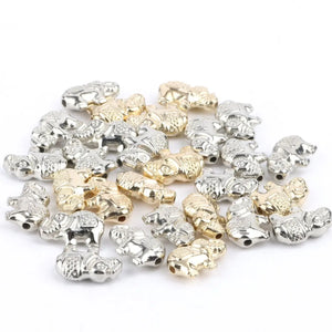 100Pcs 12x8.5mm Elephant Plastic Spacer Beads For Jewelry Making