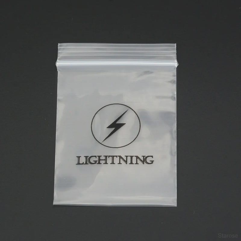 100Pcs 4x6cm Lightning Ziplock Clear PE Bags Jewelry Packing Plastic Bag