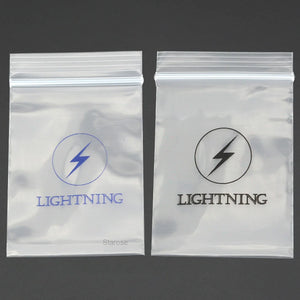 100Pcs 4x6cm Lightning Ziplock Clear PE Bags Jewelry Packing Plastic Bag