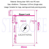 100Pcs 4x6cm Lightning Ziplock Clear PE Bags Jewelry Packing Plastic Bag