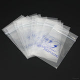 100Pcs 4x6cm Lightning Ziplock Clear PE Bags Jewelry Packing Plastic Bag