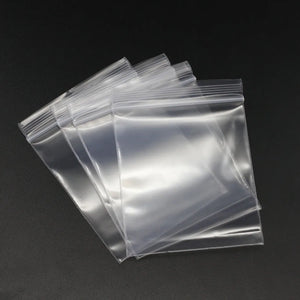 100Pcs Jewelry Packaging Zip Bags Fresh Bag Transparent Zip Lock DIY Stockpile
