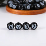 100Pcs/Pack Wood Beads Billiards 8 DIY Wooden Decoration Crafts