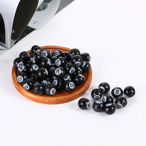 100Pcs/Pack Wood Beads Billiards 8 DIY Wooden Decoration Crafts