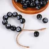 100Pcs/Pack Wood Beads Billiards 8 DIY Wooden Decoration Crafts