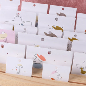 100Pcs Jewelry Earring Display Cards Necklace Packaging Stand Tag Logo