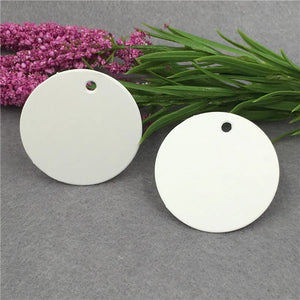 100Pcs Cardboard Hang Tags 4x4cm with Elastic Bands - Customizable