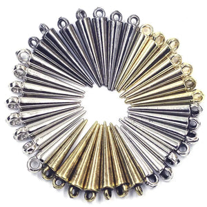 100Pcs Studs Spikes Punk Cone Acrylic Earring Bracelets DIY Findings 23mm