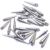 100Pcs Studs Spikes Punk Cone Acrylic Earring Bracelets DIY Findings 23mm