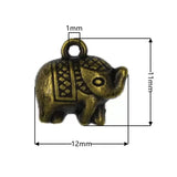 12x11mm DIY Elephant Pendant Hair Accessory Hair Ring