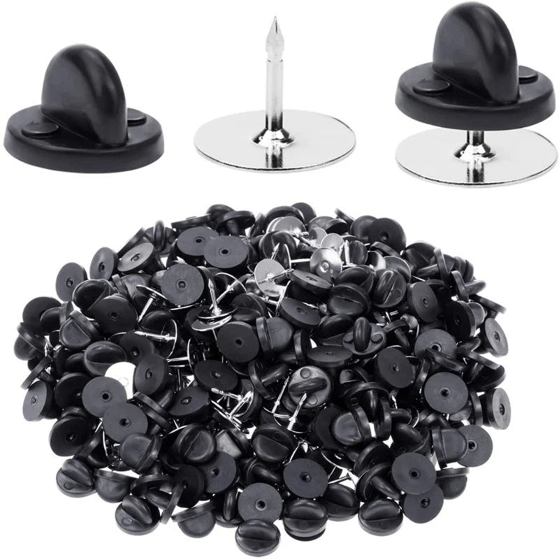 100Pcs Pin Backs for Lapel Pins Tie Tacks Blank Pins with Clutch Back