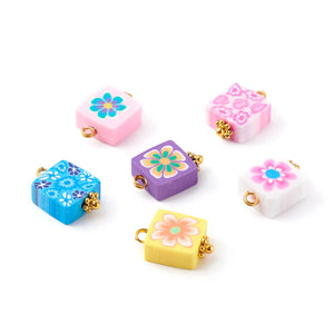 100Pcs Polymer Clay Charms Mixed Styles DIY Jewelry Making Supplies
