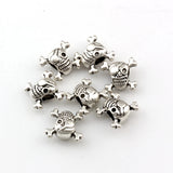 100Pcs Double-Sided Skull Big Hole Beads For Jewelry Making