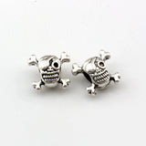 100Pcs Double-Sided Skull Big Hole Beads For Jewelry Making
