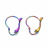 100Pcs Rainbow French Ear Wire Hoops for Earrings