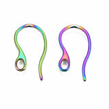 100Pcs Rainbow French Ear Wire Hoops for Earrings