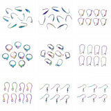100Pcs Rainbow French Ear Wire Hoops for Earrings