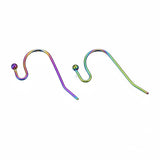 100Pcs Rainbow French Ear Wire Hoops for Earrings