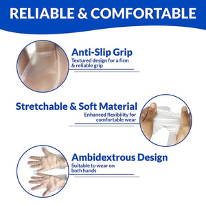100Pcs Resin CPE Gloves Disposable Strong High Chemical Resistant