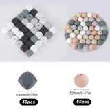 100Pcs Silicone Beads Kit for Keychain DIY Crafts