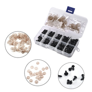 100Pcs/Set DIY Doll Eyes 6-12mm Safety Crafts For Doll Toy Animal Eyeball