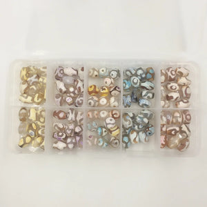 100Pcs Natural Stone Loose Bead Mix Colors 7*10MM Oval 8MM Round