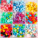 100Pcs Silicone Lentil Bead 12MM Baby Teether DIY Nipple Chain Jewelry Beads