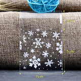 100Pcs Snowflake Christmas Plastic Candy Cookie Gift Bags