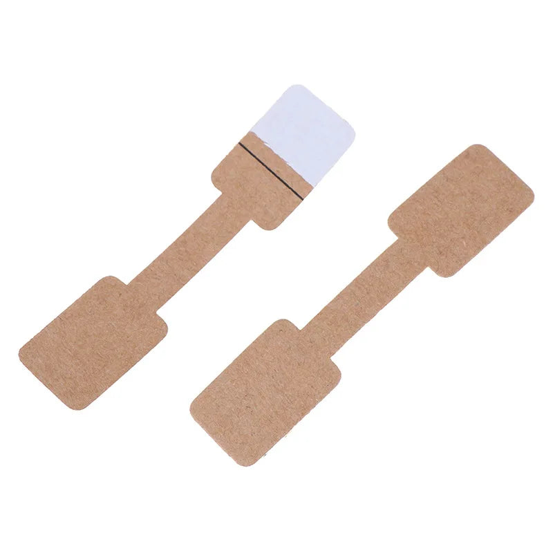 100Pcs Square Blank Tags Necklace Ring Jewelry Labels Stickers