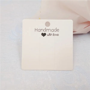 100Pcs Square Hairpin Display Card DIY Jewelry Packaging 6*6cm