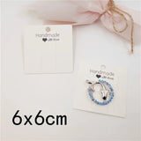 100Pcs Square Hairpin Display Card DIY Jewelry Packaging 6*6cm
