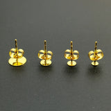 100Pcs Stainless Steel Earring Studs with Ear Backs