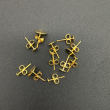 100Pcs Stainless Steel Earring Studs with Ear Backs