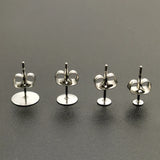 100Pcs Stainless Steel Earring Studs with Ear Backs