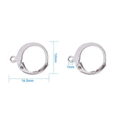 100Pcs Stainless Steel Leverback Earring Clasp Hooks