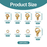 100Pcs Stainless Steel Lobster Claw Clasps Kit DIY Jewelry Making