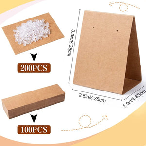 100Pcs Earring Display Cards Blank Holder Paper for Jewelry Packaging