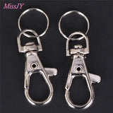 100Pcs Swivel Lobster Clasp Clips Key Hook Split Key Ring Findings For Keychains