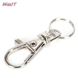 100Pcs Swivel Lobster Clasp Clips Key Hook Split Key Ring Findings For Keychains