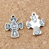 100Pcs Tibetan Silver Cross Charms Pendants 18x24mm
