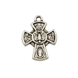 100Pcs Tibetan Silver Cross Charms Pendants 18x24mm