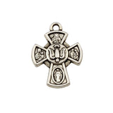 100Pcs Tibetan Silver Cross Charms Pendants 18x24mm