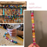 100Pcs Transparent Glass European Beads Rondelle Mixed 14mm Large Hole Bead
