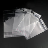 100Pcs Transparent Plastic Bag Self-Adhesive Pouches Wedding Engagement Beads