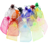100Pcs Tulle Bag Drawstrings Pouches Jewelry Gift Display Wedding Gift Bag