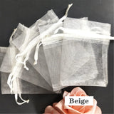 100Pcs Tulle Bag Drawstrings Pouches Jewelry Gift Display Wedding Gift Bag