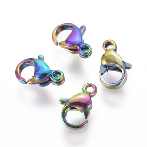 100Pcs Stainless Steel Lobster Claw Clasps for DIY Jewelry Making